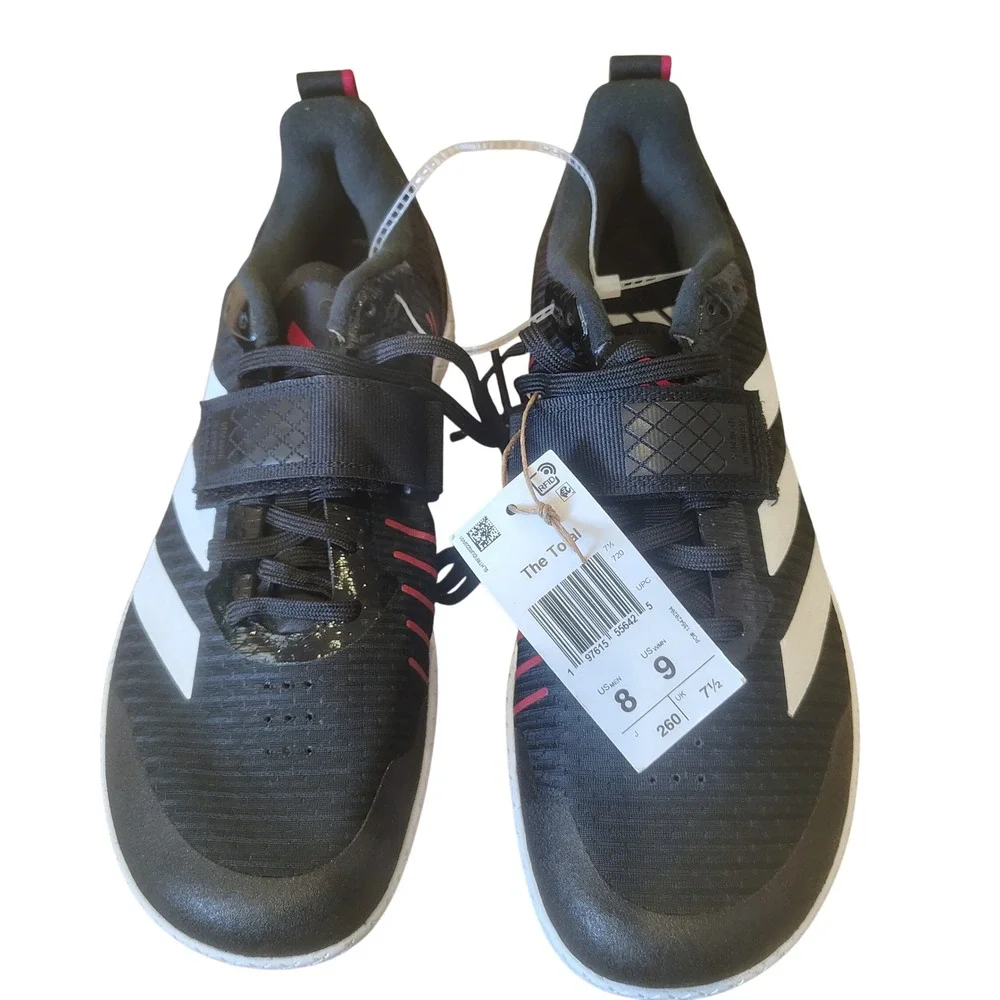 Adidas The Total‎ Weightlifting Shoes Mens 8 Womens 9 Black White Red GW6354